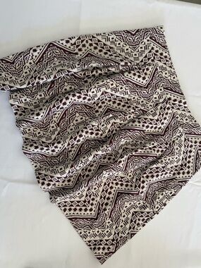 Xhilaration Maroon & Cream Aztec Pattern Skirt